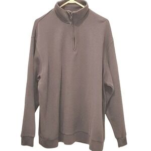 R&R Outdoors Pullover Sweatshirt Quarter Zip Mock Neck